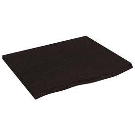 vidaXL Dessus de Bureau Marron foncé 60x50x2 cm Bois chêne traité
