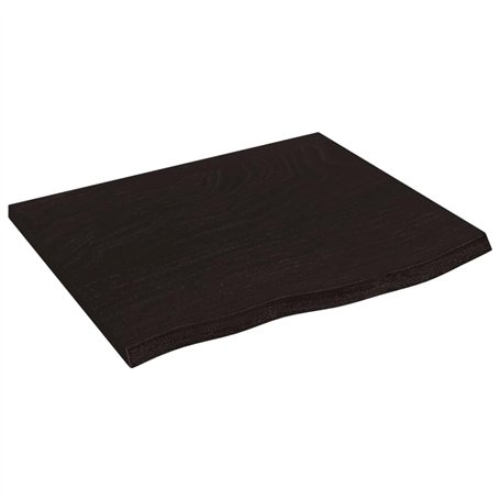 vidaXL Dessus de Bureau Marron foncé 60x50x2 cm Bois chêne traité