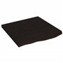 vidaXL Dessus de Table Marron foncé Bois chêne Massif traité