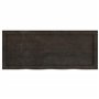 vidaXL Dessus de Table Marron foncé Bois chêne Massif traité, Dessus de Table de Remplacement, Dessus de Table Basse, Planche de