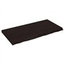 Dessus de table marron foncé bois chêne massif traité
