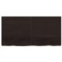 Dessus de table marron foncé bois chêne massif traité
