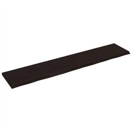 Dessus de table marron foncé bois chêne massif traité