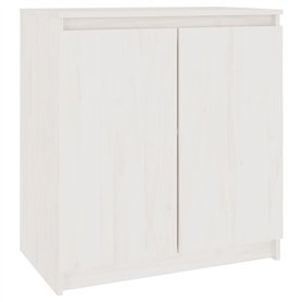 Revera Armoire blanche 60 x 36 x 65 cm en bois massif de pin