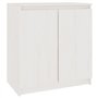 Revera Armoire blanche 60 x 36 x 65 cm en bois massif de pin