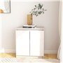 Revera Armoire blanche 60 x 36 x 65 cm en bois massif de pin