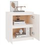 Revera Armoire blanche 60 x 36 x 65 cm en bois massif de pin