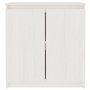 Revera Armoire blanche 60 x 36 x 65 cm en bois massif de pin