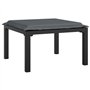 vidaXL Salon de Jardin 4 pcs, Ensemble de Meubles de Terrasse, Mobilier d'Extérieur, Chaise de Patio, Moderne, Noir et Gris Rési