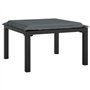 vidaXL Salon de Jardin 4 pcs, Ensemble de Meubles de Terrasse, Mobilier d'Extérieur, Chaise de Patio, Moderne, Noir et Gris Rési