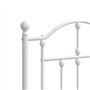 vidaXL Cadre de lit métal avec tête de lit Blanc 160x200 cm, lit Double, Meuble de Chambre à Coucher, lit d'invité, lit, Cadre d