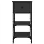 vidaXL Tables de Chevet 2 pcs Noir 34x36x70 cm Bois d’ingénierie, Table de Chevet, Meuble de Chambre à Coucher, Armoire latérale
