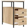 vidaXL Table de Chevet, Armoire de Nuit avec Pieds Réglables, Armoire de Lit avec Rangement, Table de Nuit Chambre à Coucher, Ch