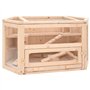 vidaXL Cage à Hamster 80x40x43 cm Bois Massif de Sapin