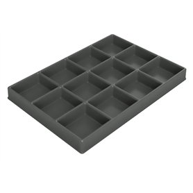 SP TOOLS - SP40494 - Mobiliers d'atelier - Chariots et sièges - Compartiment en polycarbonate 12 compartiments pour 1/2 tiroir -
