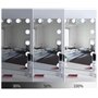 Bright Beauty Vanity - Namira - 58x46cm - Miroir de Maquillage avec éclairage - Blanc - Miroir Hollywood - Intensité Variable