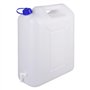 Jerrycanshop Jerrican en plastique (PEHD) 20 l avec robinet - Bidon pour eau et nourriture - Bidon d'eau - 20 l - Plastique (PEH