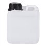 Jerrycanshop Jerrican empilable 1 l Bidon de carburant et d'eau Bidon d'essence en plastique (PEHD) DIN 45 1 l Sans BPA Naturel