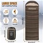 Campingwise Sac de Couchage | 4 Saisons | 220 x 75 cm | Sac de Rangement Extra résistant et Fermeture éclair
