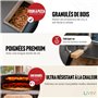 LIVIN' Four à pizza en bois – Thermomètre intégré et pierre à pizza en bois incluse – Machine à pizza en acier inoxydable pour d