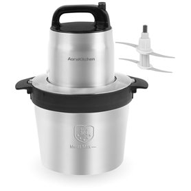 AoraKitchen Hachoir - 5 litres - 2 vitesses - Chopper - 2000 W - Électrique - 4 lames en acier inoxydable
