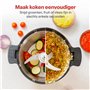 AoraKitchen Hachoir - 5 litres - 2 vitesses - Chopper - 2000 W - Électrique - 4 lames en acier inoxydable