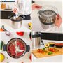 AoraKitchen Hachoir - 5 litres - 2 vitesses - Chopper - 2000 W - Électrique - 4 lames en acier inoxydable