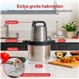 AoraKitchen Hachoir - 5 litres - 2 vitesses - Chopper - 2000 W - Électrique - 4 lames en acier inoxydable