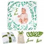 ODOXIA Couverture Etape Bébé en Français | Langes Coton Bébé | Tapis Mois Bebe Garçon Ou Fille