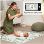 ODOXIA Couverture Etape Bébé en Français | Langes Coton Bébé | Tapis Mois Bebe Garçon Ou Fille, Unisexe | Thème Feuilles | Cadea
