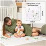 ODOXIA Couverture Etape Bébé en Français | Langes | Tapis Mois Garçon Ou Fille, Unisexe | Thème Feuilles Et Cadres | Cadeau Baby