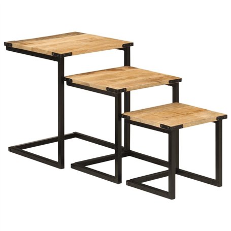 vidaXL Tables Basses Gigognes 3 pcs