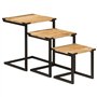 vidaXL Tables Basses Gigognes 3 pcs