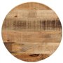 vidaXL Dessus de Table Rond en Bois Massif de Manguier Brut - 40x2