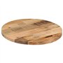 vidaXL Dessus de Table Rond en Bois Massif de Manguier Brut - 40x2,5 cm - Pour Table Basse