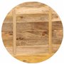 vidaXL Dessus de Table, Dessus de Table de Remplacement, Dessus de Rechange Salle à Manger, Ø 70x1,5 cm Rond Bois Massif de Mang