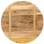 vidaXL Dessus de Table, Dessus de Table de Remplacement, Dessus de Rechange Salle à Manger, Ø 80x3,8 cm Rond Bois Massif de Mang