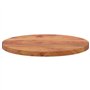 vidaXL Dessus de Table, Plateau de Table, Dessus de Table de Remplacement Salle de Séjour Intérieur, Ø50x2,5 cm Rond Bois Massif