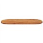 vidaXL Dessus de Table, Plateau de Table, Dessus de Table de Remplacement Salle de Séjour Intérieur, 90x40x2,5 cm Ovale Bois Mas