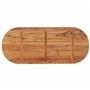 vidaXL Dessus de Table, Plateau de Table, Dessus de Table de Remplacement Salle de Séjour Intérieur, 100x40x3,8 cm Ovale Bois Ma