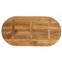 vidaXL Dessus de Table, Dessus de Table de Remplacement, Dessus de Rechange Salle à Manger, 100x40x2,5 cm Ovale Bois Massif de M