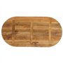 vidaXL Dessus de Table, Dessus de Table de Remplacement, Dessus de Rechange Salle à Manger, 100x40x3,8 cm Ovale Bois Massif de M