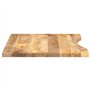 vidaXL Dessus de Bureau avec Courbe 80x60x2,5 cm manguier Massif Brut