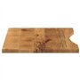 vidaXL Dessus de Bureau avec Courbe 80x60x2,5 cm manguier Massif Brut