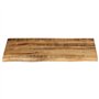 vidaXL Dessus de Table 80x60x2,5 cm Bord Vivant Bois Massif manguier, Dessus de Table en Bois, Dessus de Table d'appoint, Dessus