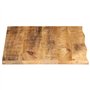 vidaXL Dessus de Table 80x60x2,5 cm Bord Vivant Bois Massif manguier, Dessus de Table en Bois, Dessus de Table d'appoint, Dessus