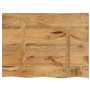 vidaXL Dessus de Table 80x60x2,5 cm Bord Vivant Bois Massif manguier, Dessus de Table en Bois, Dessus de Table d'appoint, Dessus