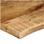 vidaXL Dessus de Table 80x60x2,5 cm Bord Vivant Bois Massif manguier, Dessus de Table en Bois, Dessus de Table d'appoint, Dessus