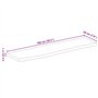 vidaXL Dessus de Table à Bord Vivant 100x20x2,5cm Bois Massif manguier