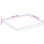 Dessus de table 60x60x3,8 cm carré bois massif d acacia